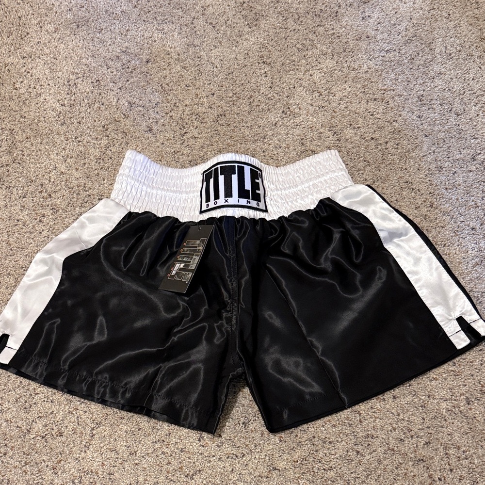 Title Women's Black and White Athletic Shorts